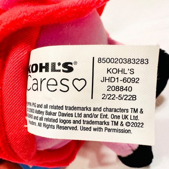 Fun Combo of Peppa Pig Kohl's Cares Plush and a NWT Pillowcase - Picture 11 of 12